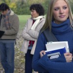 Studenti in un campus